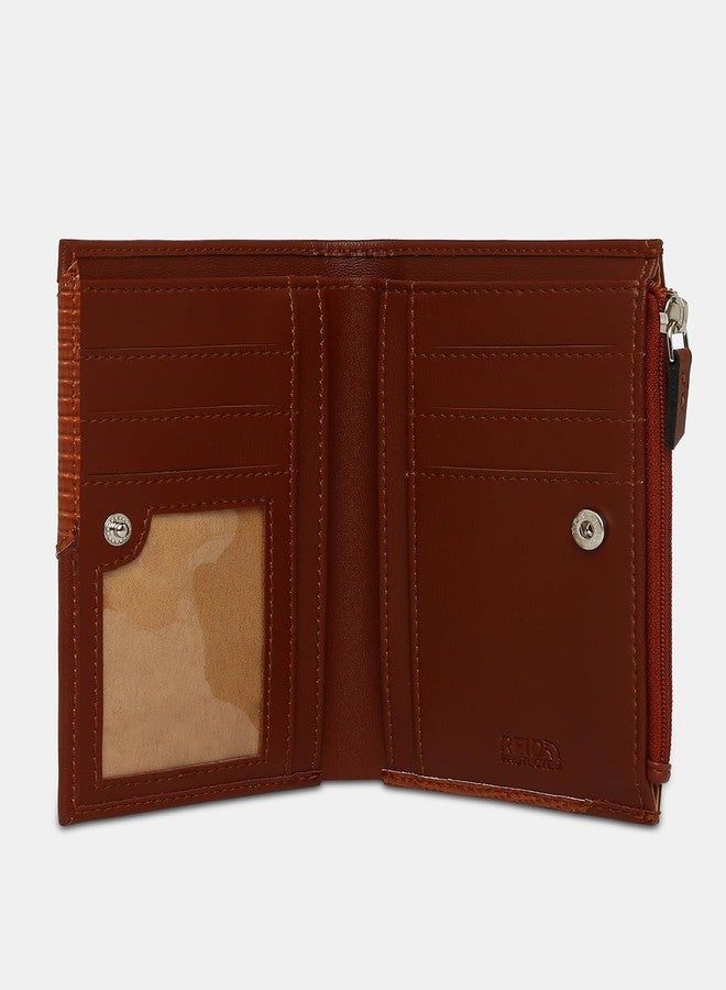 كابريس محفظة كابريس زوي ثنائية الطي صغيرة الحجم بلون بني فاتح - Image 4